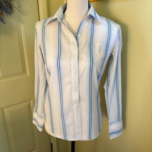 J CREW Vintage 👕 Striped Button-Up Shirt size XS